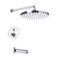 Thermostatic Tub and Shower Faucet Set with Rain Shower Head